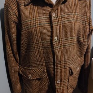 Woolrich Men's Tan Plaid Coat